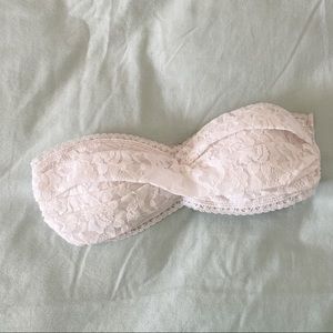 Abercrombie & Fitch White Lace Bandeau Bralette XS
